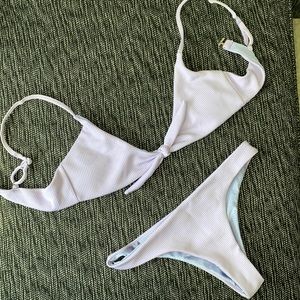 3 piece lavender bikini set